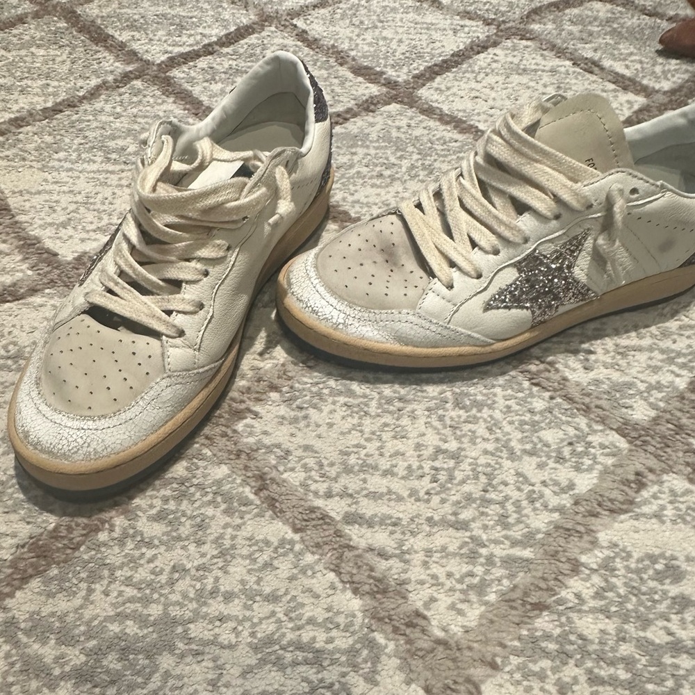 Golden Goose Women's Ballstar Cream Sneakers